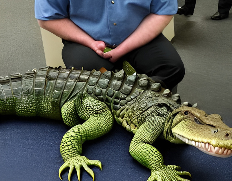 Let's all bring an alligator to work!
