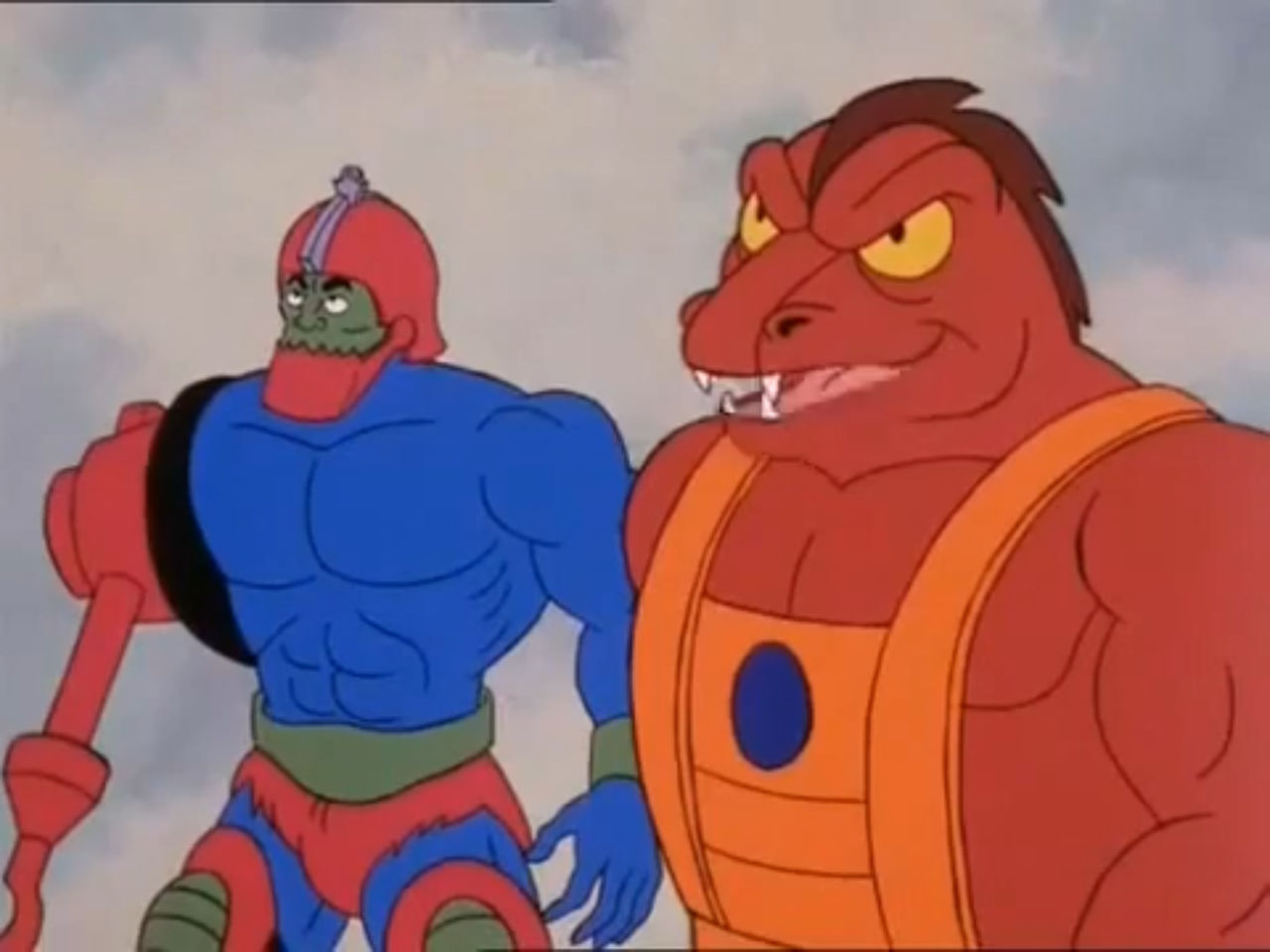 Trapjaw and Clawful are dedicated employees with disabilities on Eternia.